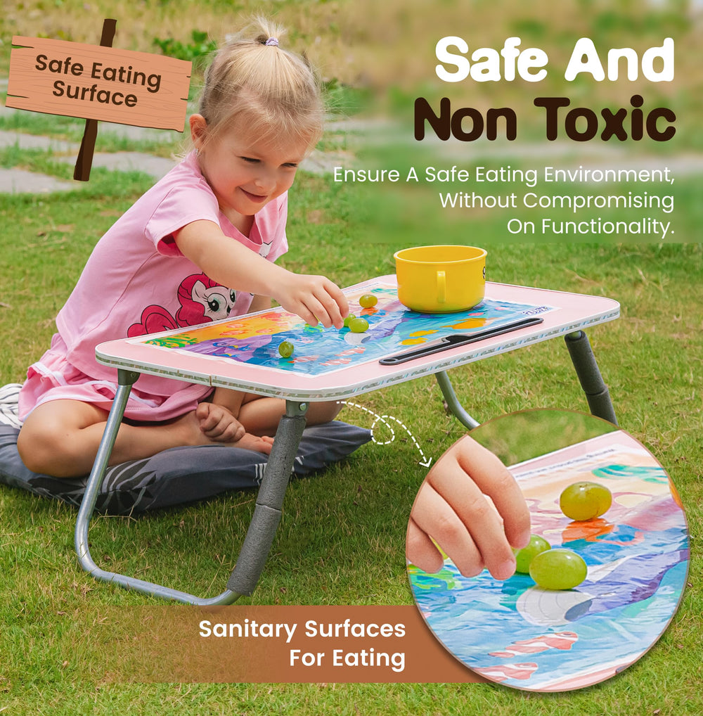 KIDDYKORNERZ travel-friendly placemats stay clean on the go