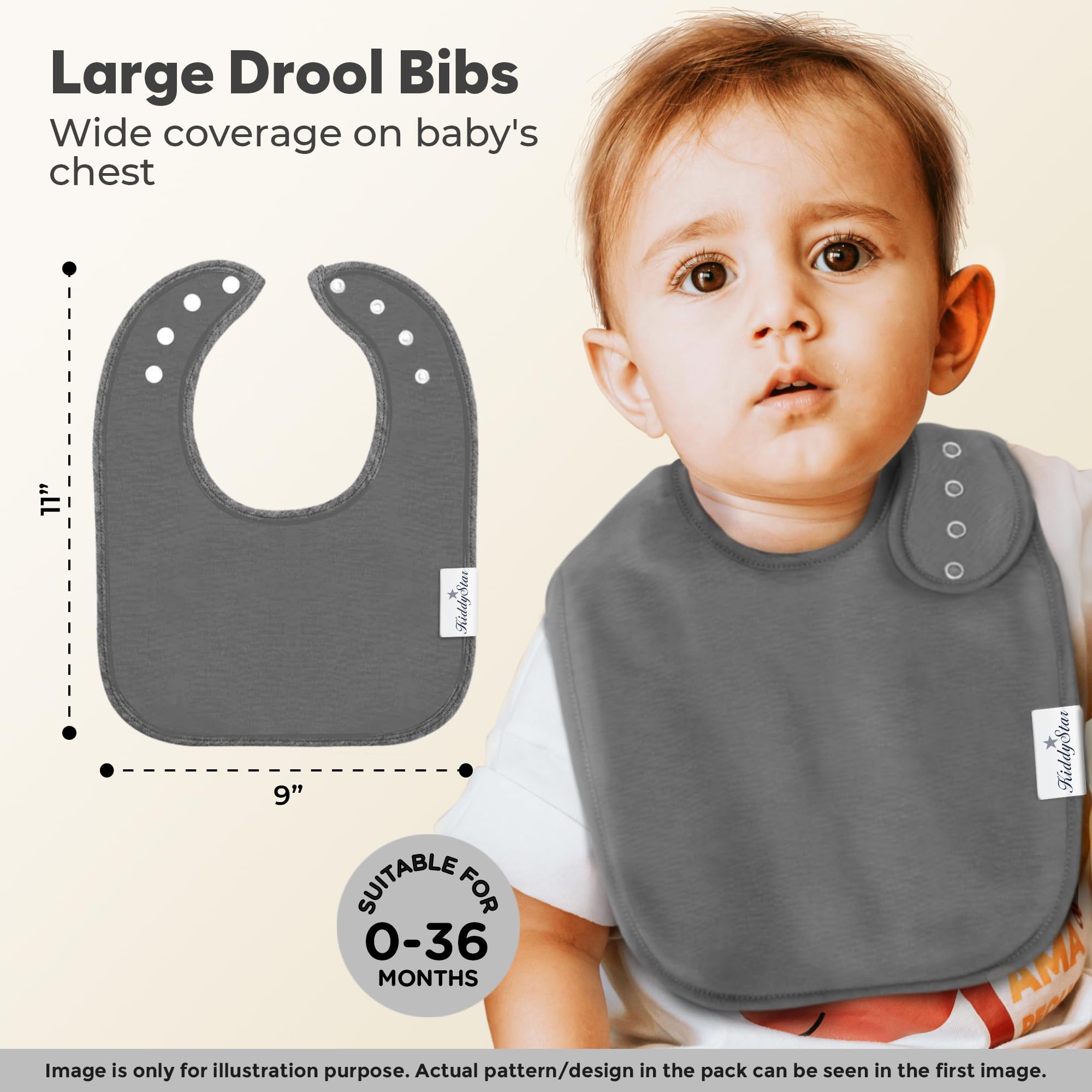 KiddyStar bandana bib—gender-neutral design for versatile daily wear.