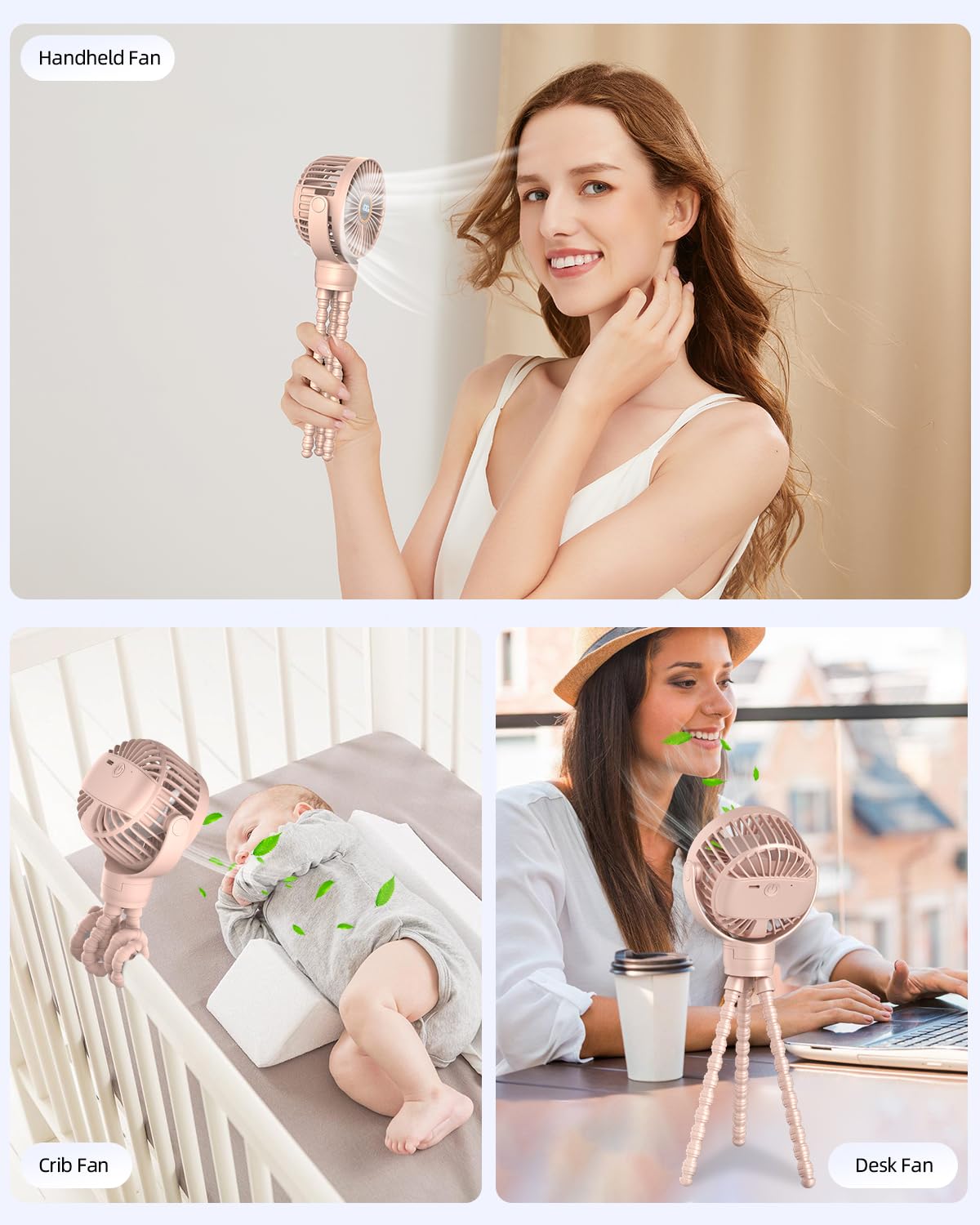 KIDEE portable stroller fan travel-use ideal for car seats and outdoors