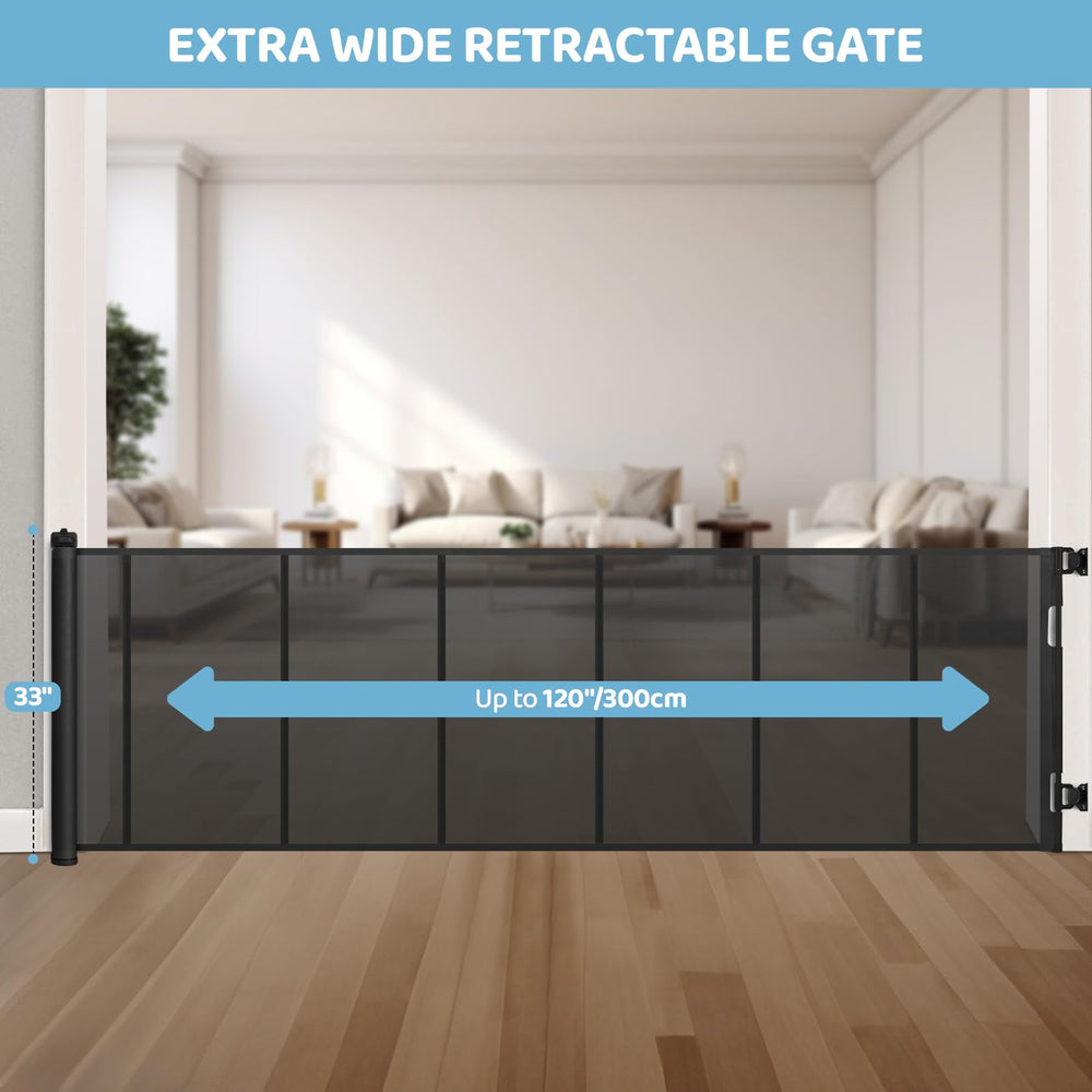 KIDINIX 33-inch height gate offers clear visibility while containing pets