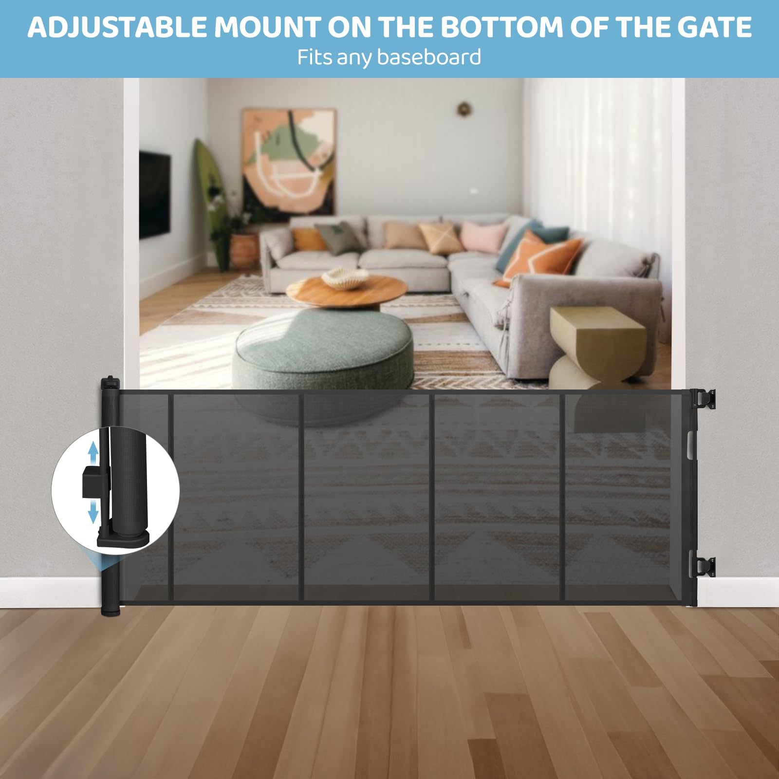 KIDINIX adjustable baseboard bracket fits varied baseboard heights
