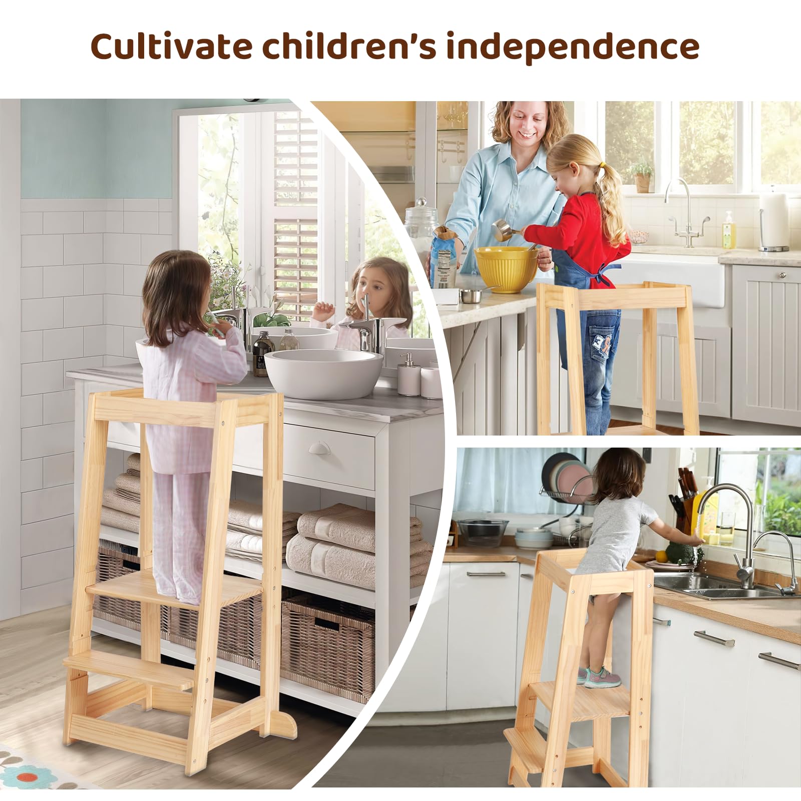 KIDINIX toddler-friendly design supports independence at the sink.