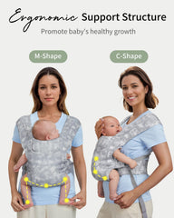 KIDIRA ergonomic design supports baby's hip alignment and safety