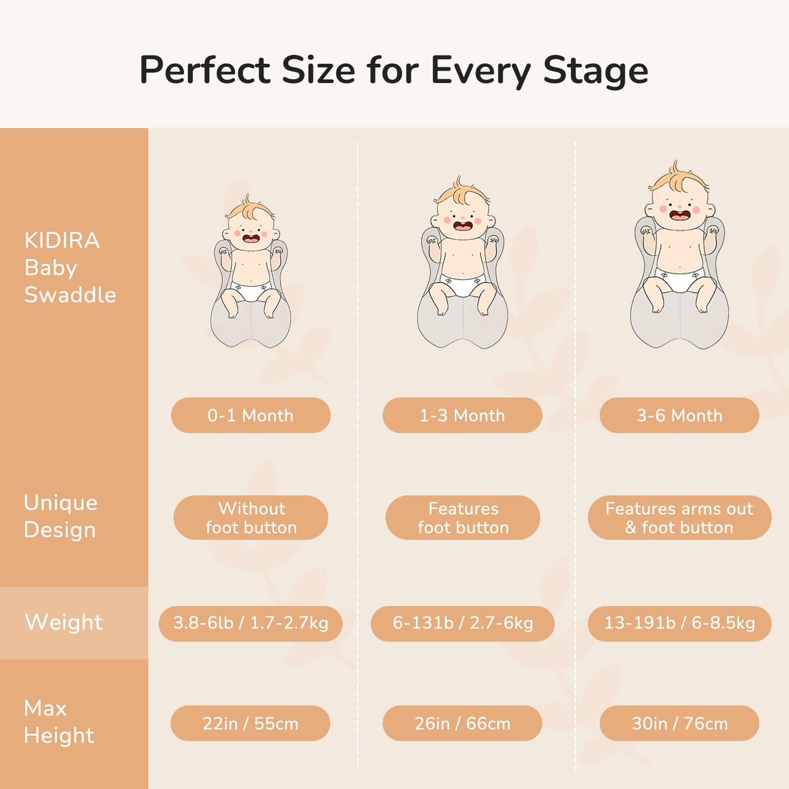Kidira gray newborn swaddle fabric offers soft, breathable comfort.