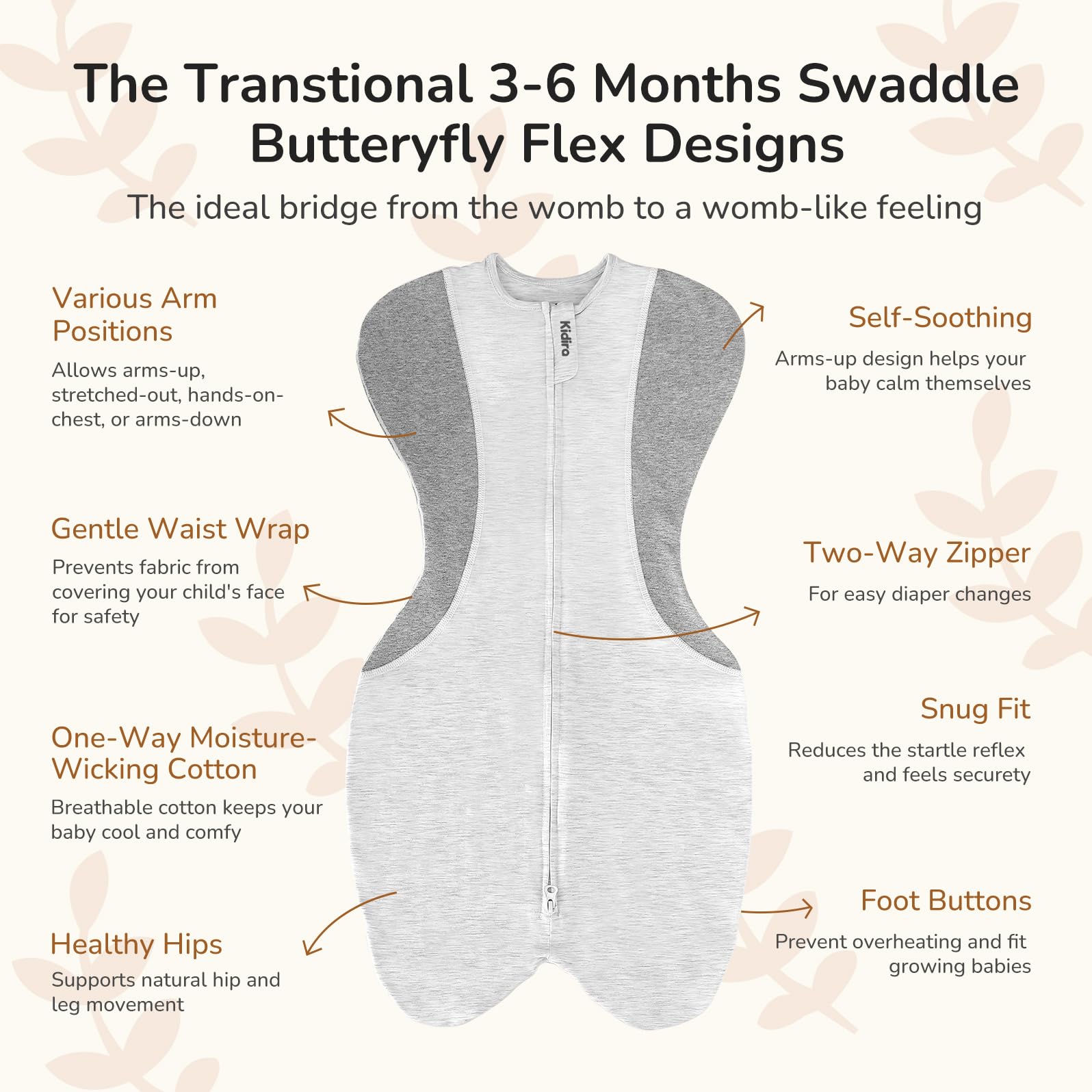 KIDIRA inner honeycomb moisture channel moves sweat away.