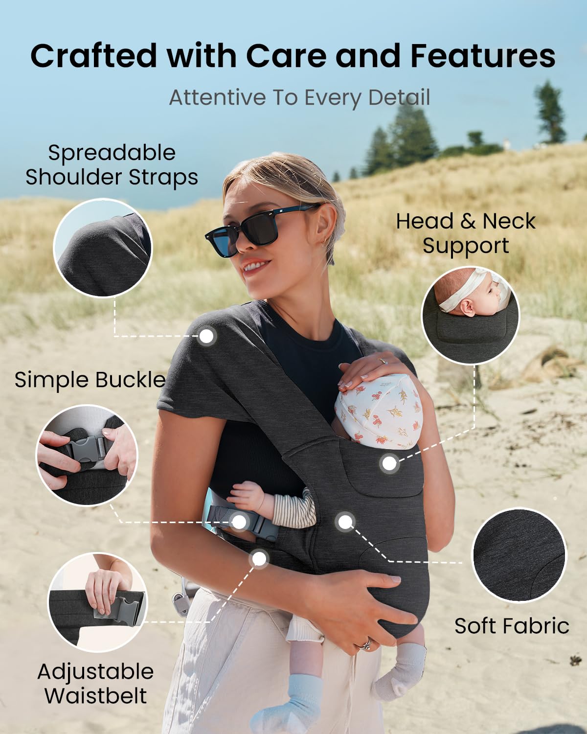 KIDIRA padded-head-neck-support keeps little one snug and secure.
