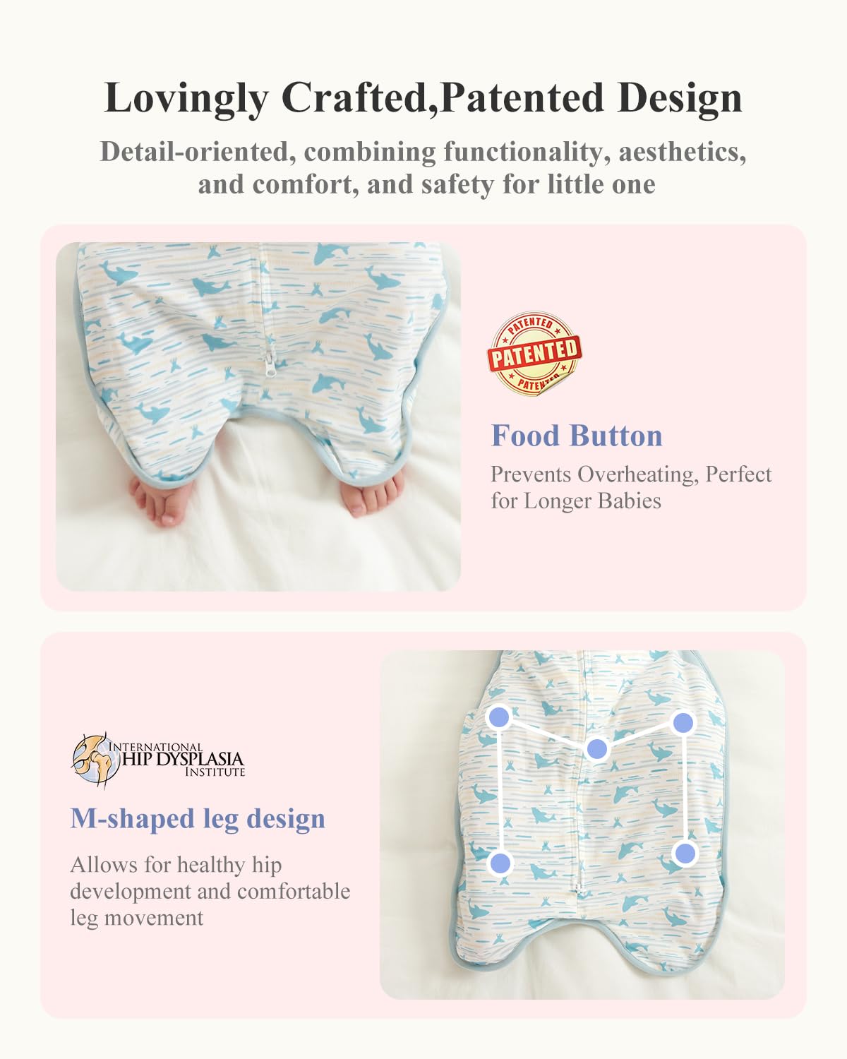 KIDIRA swaddle butterflyhug-design provides womb-like security for calmer nights