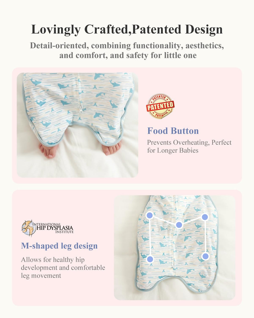 KIDIRA swaddle butterflyhug-design provides womb-like security for calmer nights