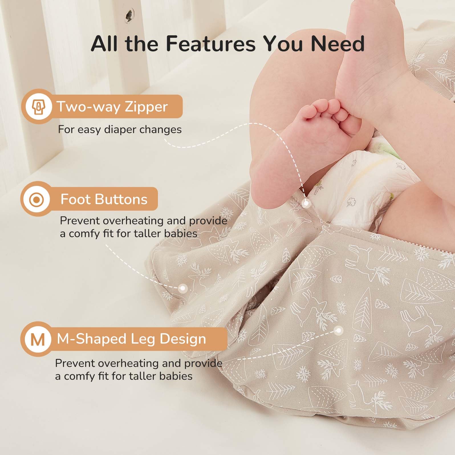 KIDIRA wide-hip hem supports natural leg movement for hip development.