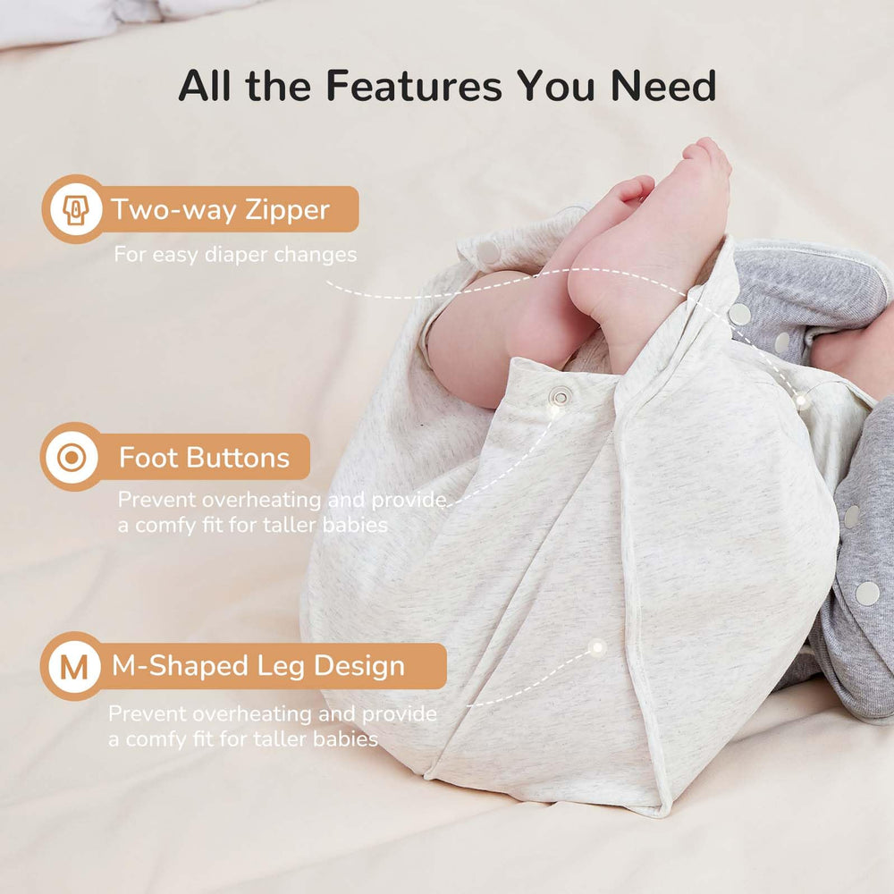 KIDIRA Transition Swaddle two-way zipper simplifies night-time changes and sleep transitions