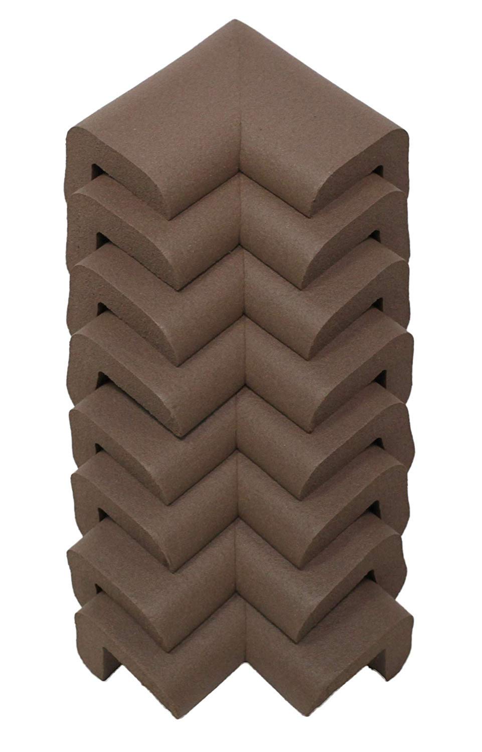 KidKusion Corner Kushions soft brown 8-pack protects furniture edges.