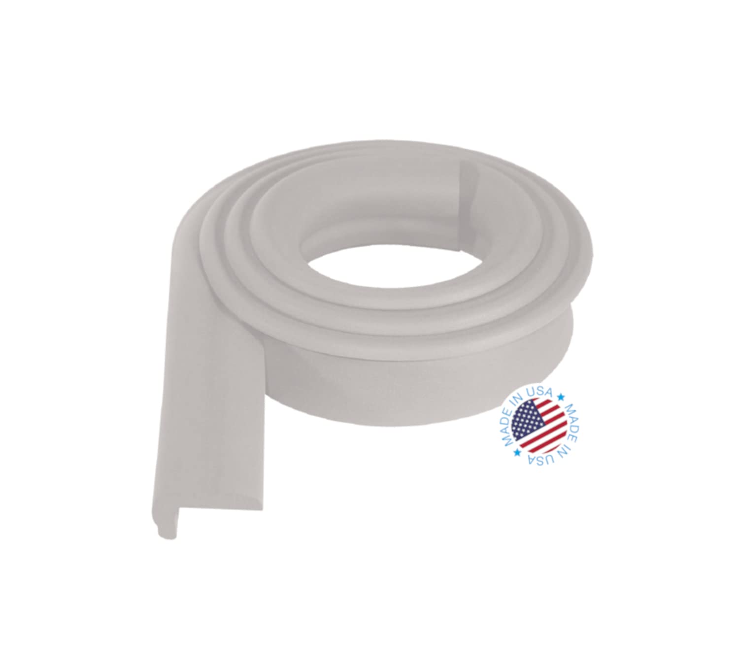 KidKusion Jumbo Edge Cushion 6ft taupe softens sharp furniture edges for safer play spaces.