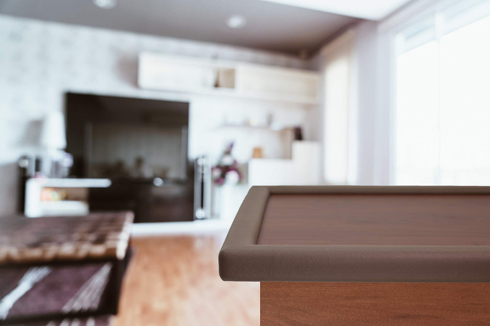 KidKusion Brown cover blends with furniture while protecting kids.