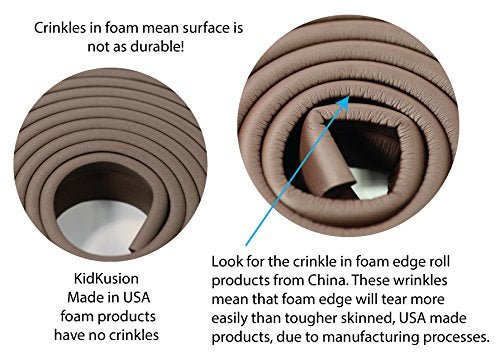 KidKusion trimmable edge cushion brown fits odd tables