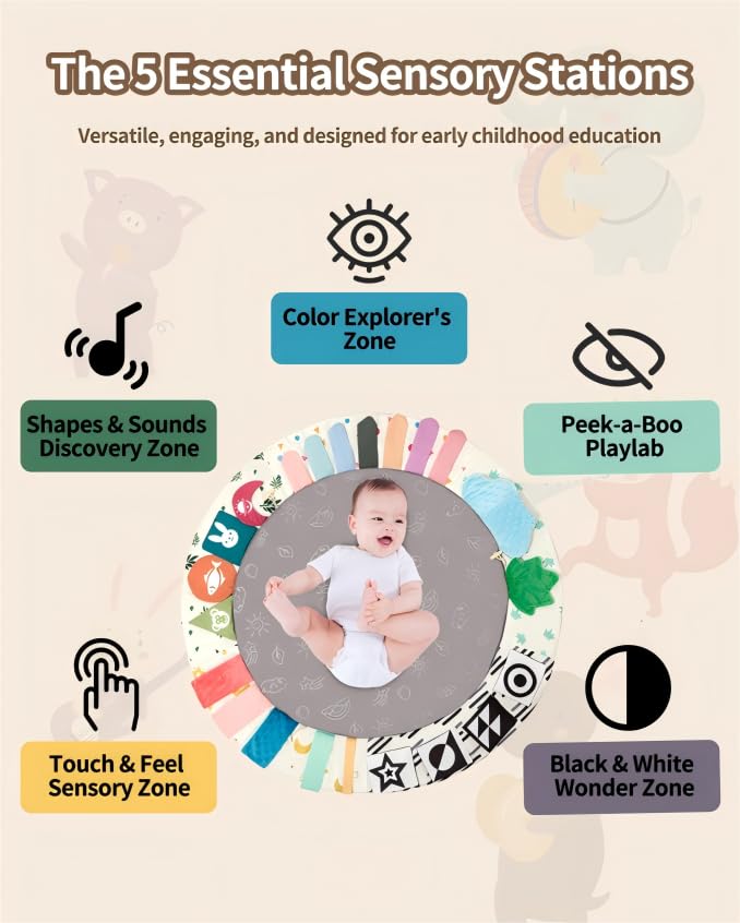 KIDL Non-slip floor mat keeps babies secure during floor time.
