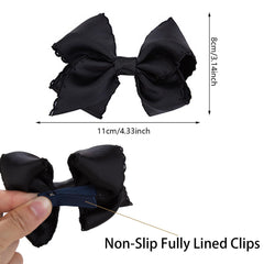 KIDOCHEESE blue grosgrain hair bow clip keeps tiny hair from eyes during play.