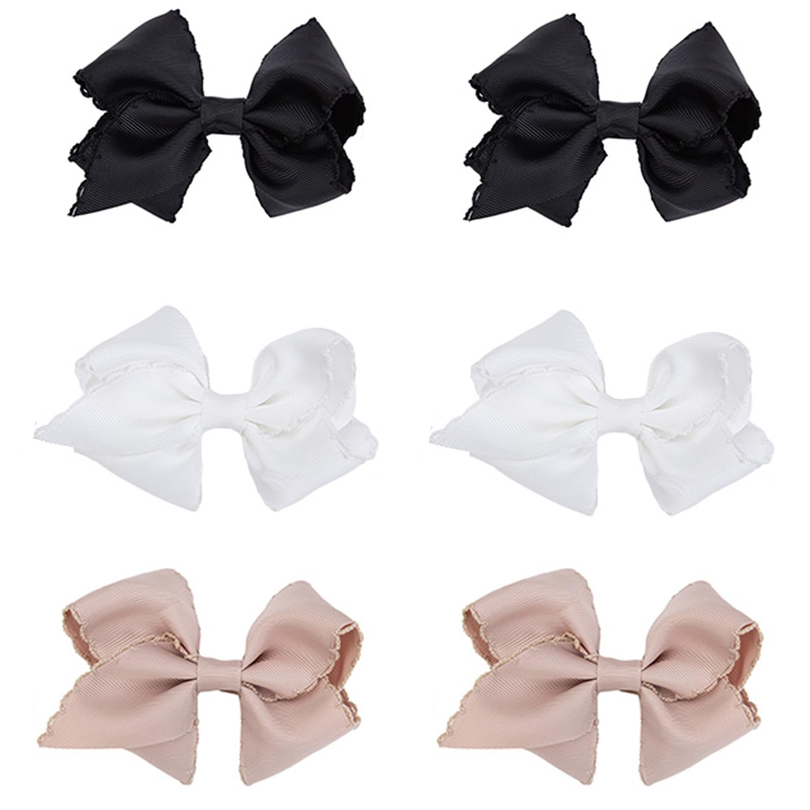 KIDOCHEESE pink grosgrain hair bow clip secures hair gently for daily wear.