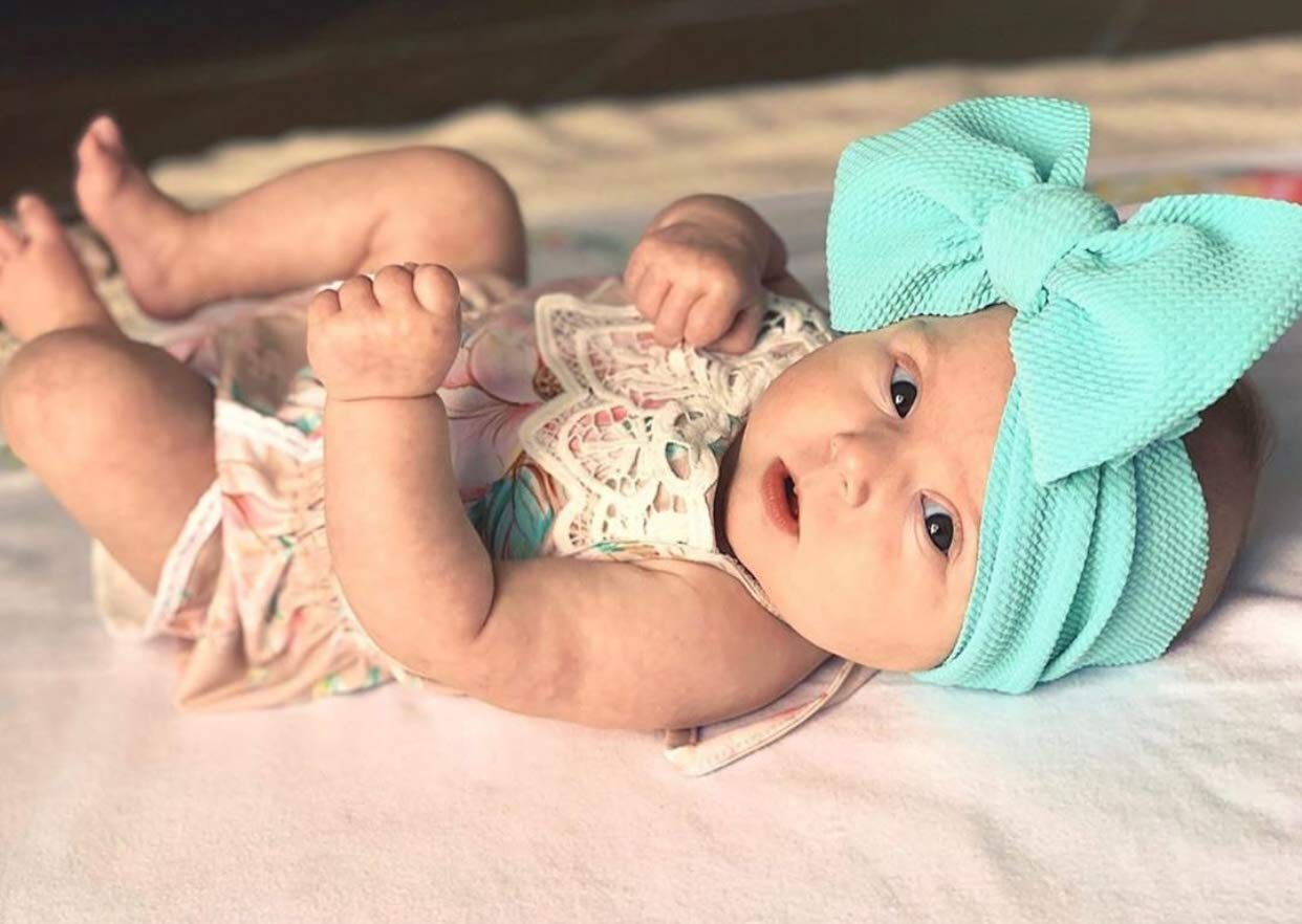KIDOCHEESE baby headwrap stretch fits growing heads