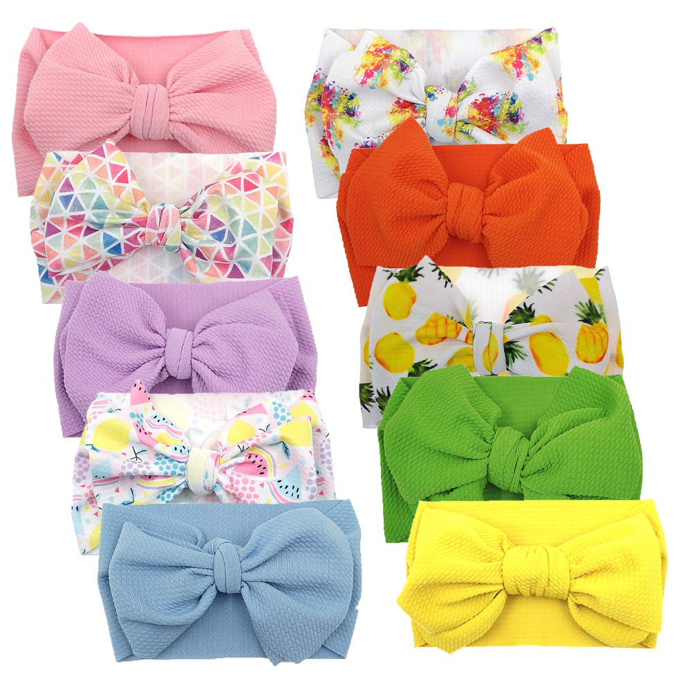 KIDOCHEESE big bows headband, 6-inch bow, stylish daily wear for babies