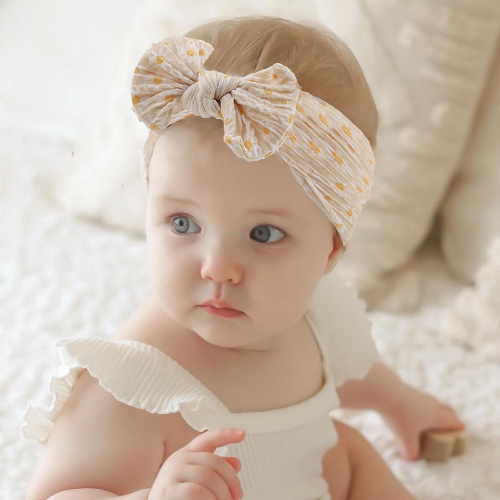 KIDOCHEESE baby headbands set shows multiple colors for mix-and-match outfits.