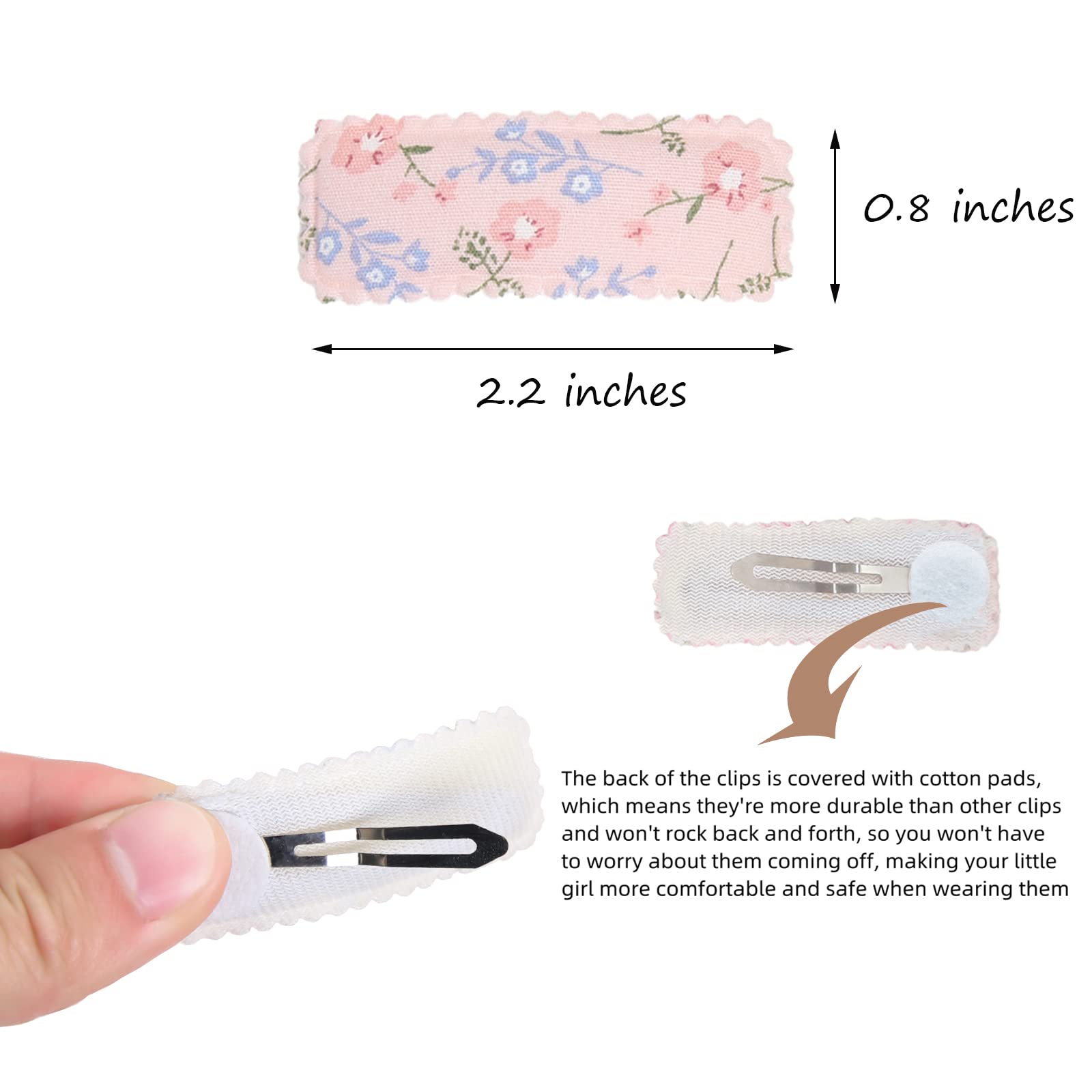 Kidocheese cotton-wrapped snap clip with soft grip for comfortable all-day wear.