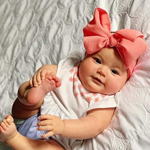 KIDOCHEESE elastic 7 inch band headband keeps gentle hold on active babies