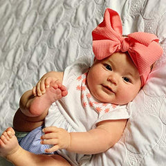 KIDOCHEESE elastic 7 inch band headband keeps gentle hold on active babies
