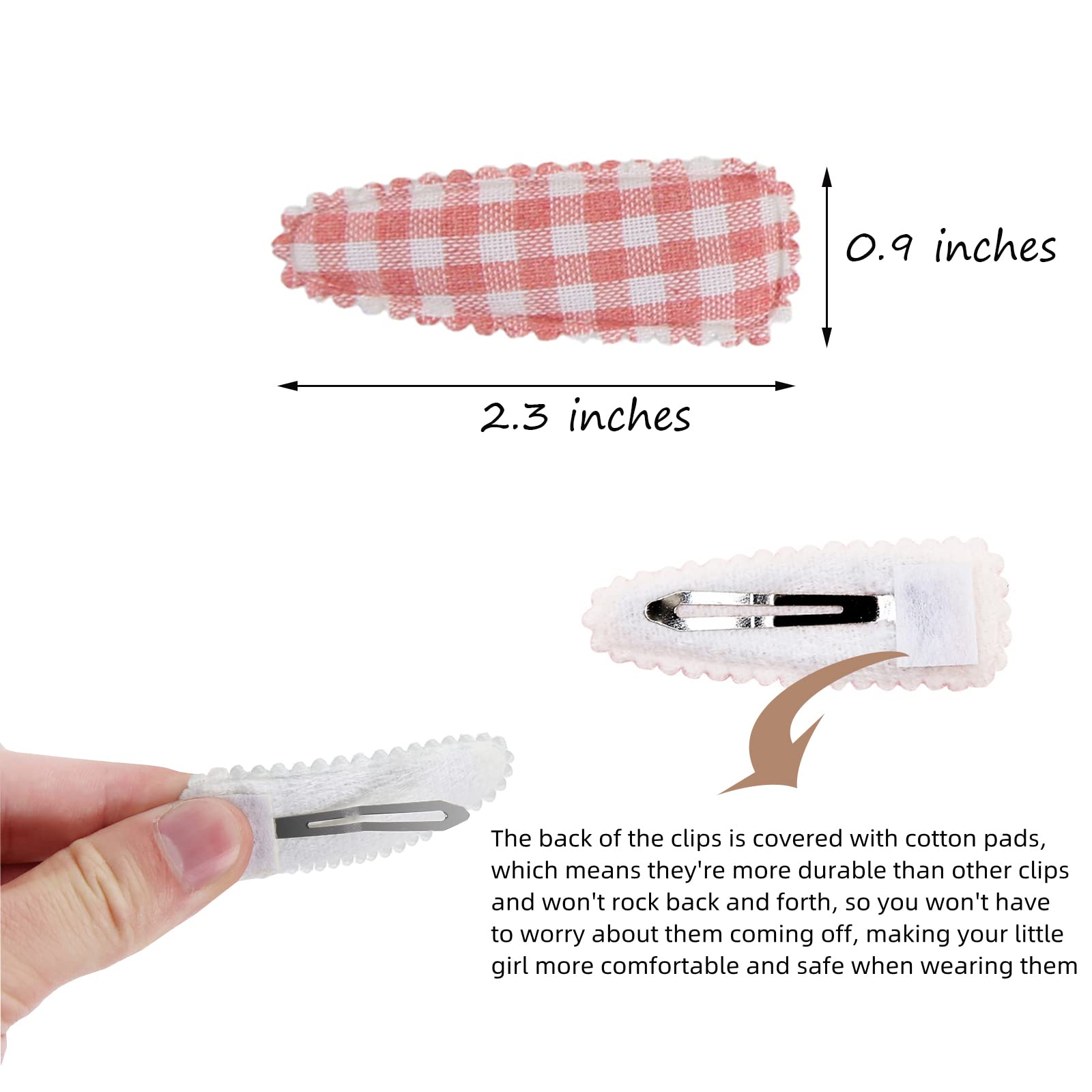 KIDOCHEESE fabric-wrapped clip offers gentle grip for delicate baby hair
