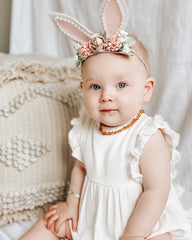 KIDOCHEESE floral crown with bunny ears for cute spring looks