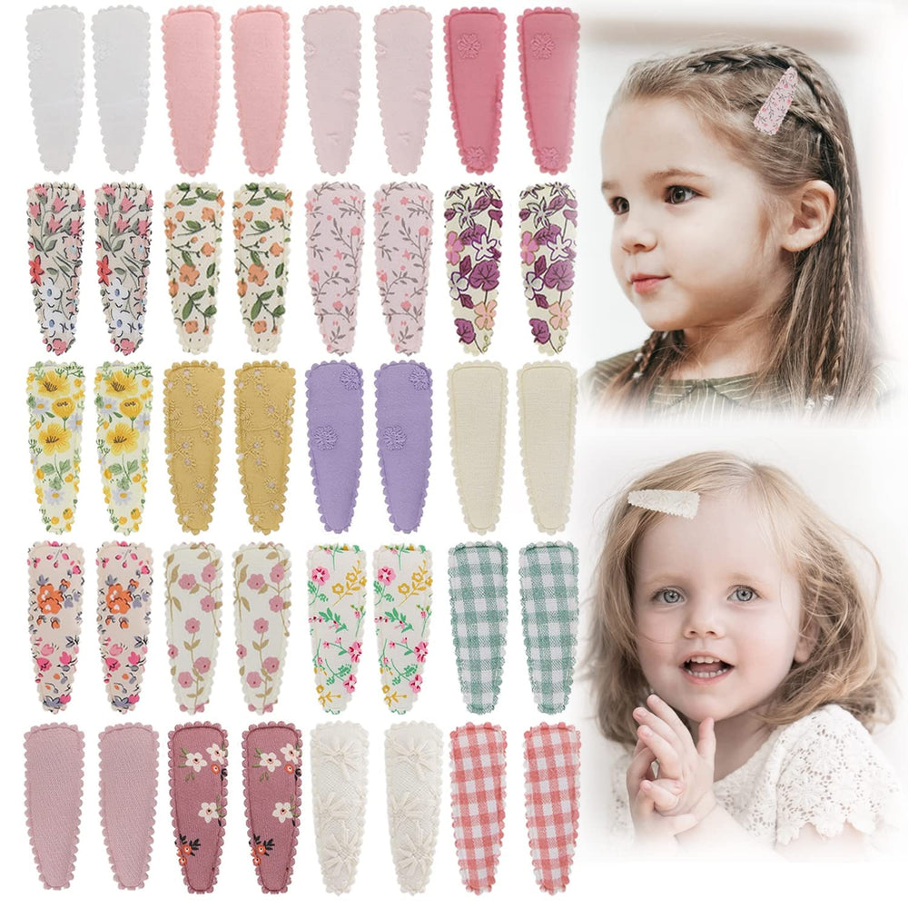 KIDOCHEESE flower-pattern snap clip keeps hair tidy during playful moments