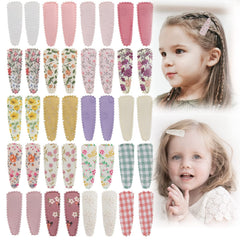 KIDOCHEESE flower-pattern snap clip keeps hair tidy during playful moments