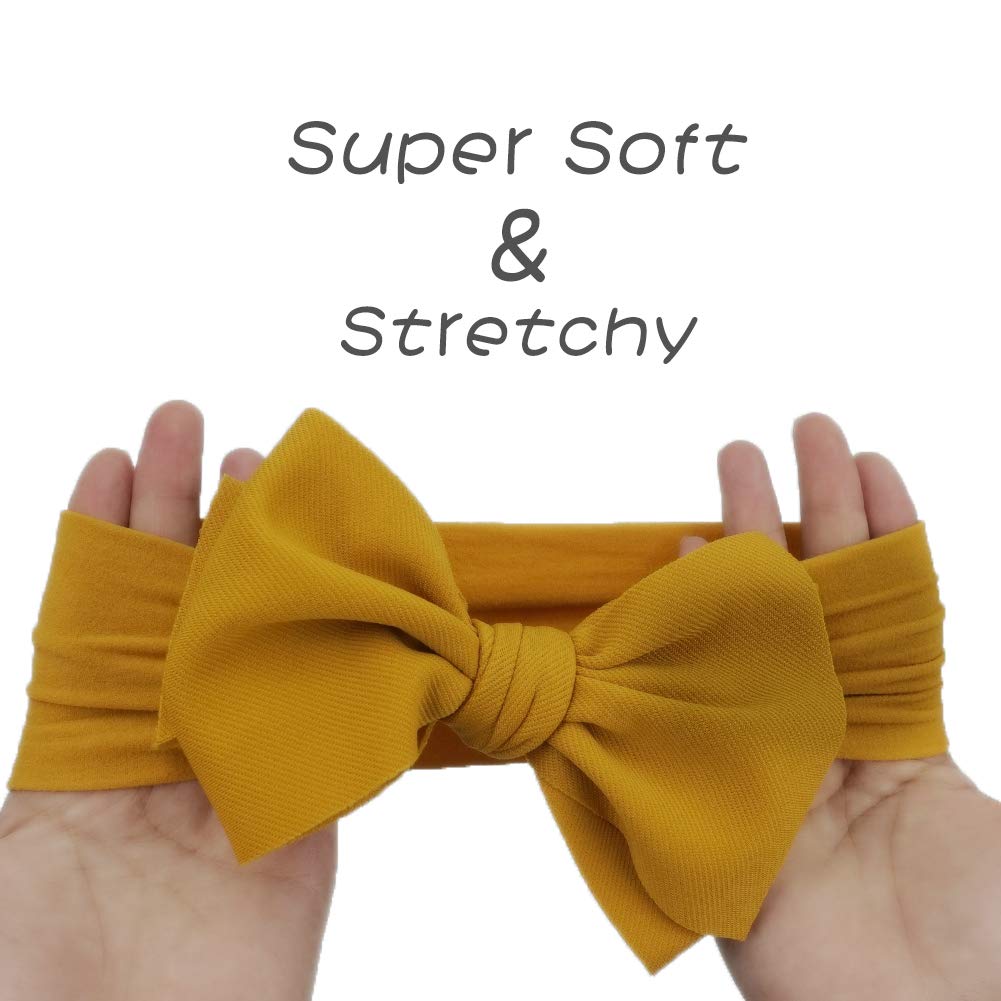KIDOCHEESE baby headband with colorful bows for photo-ready outfits