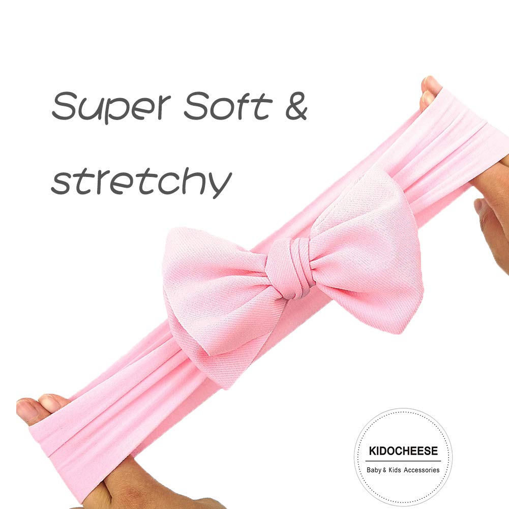 KIDOCHEESE adjustable headband with stretchy strap fits infants to toddlers