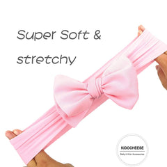 KIDOCHEESE adjustable headband with stretchy strap fits infants to toddlers