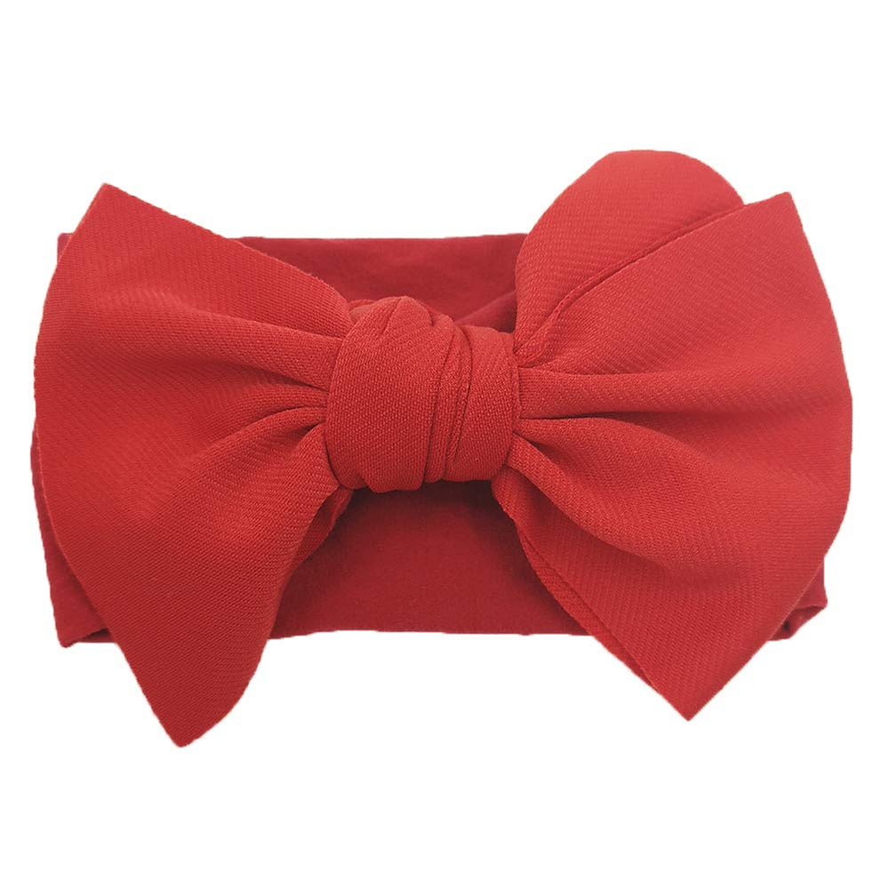 KIDOCHEESE hairband adjustable-stretch adapts from infant to toddler head sizes.