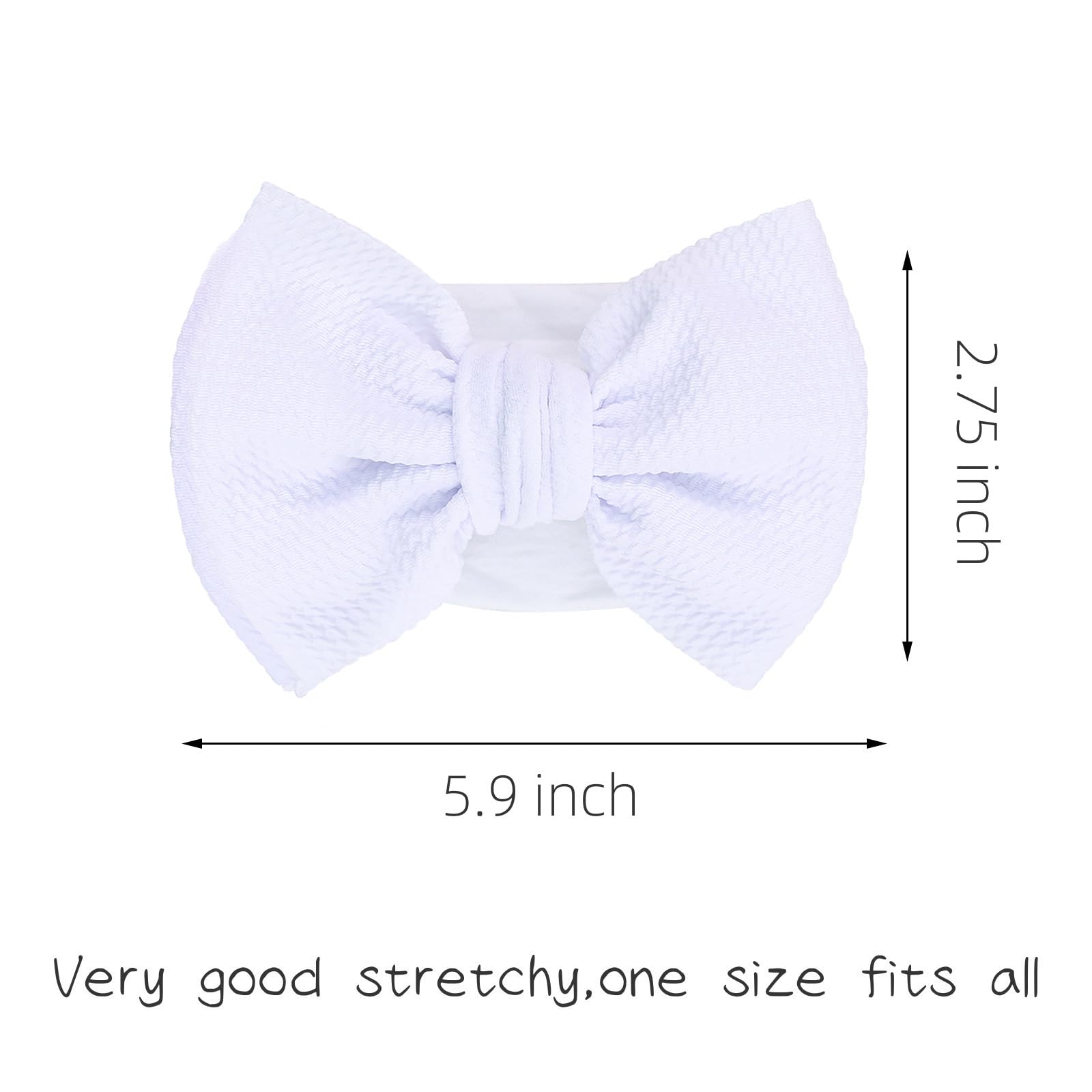 KIDOCHEESE Soft fabric bows stay in place without slipping or leaving marks.