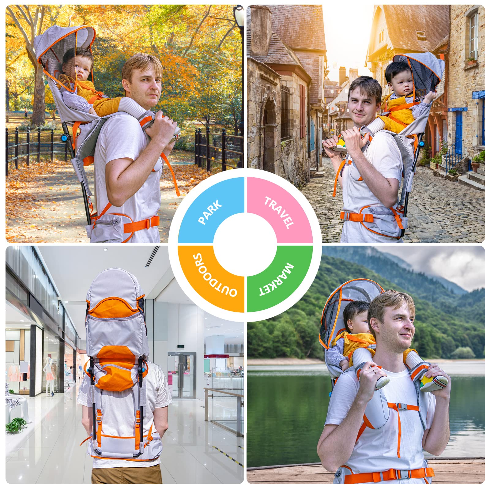 Kidpprod foldable compact carrier for easy storage during travel.