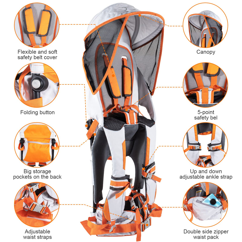 Kidpprod toddler backpack sun shade for elevated visibility on outdoor adventures.