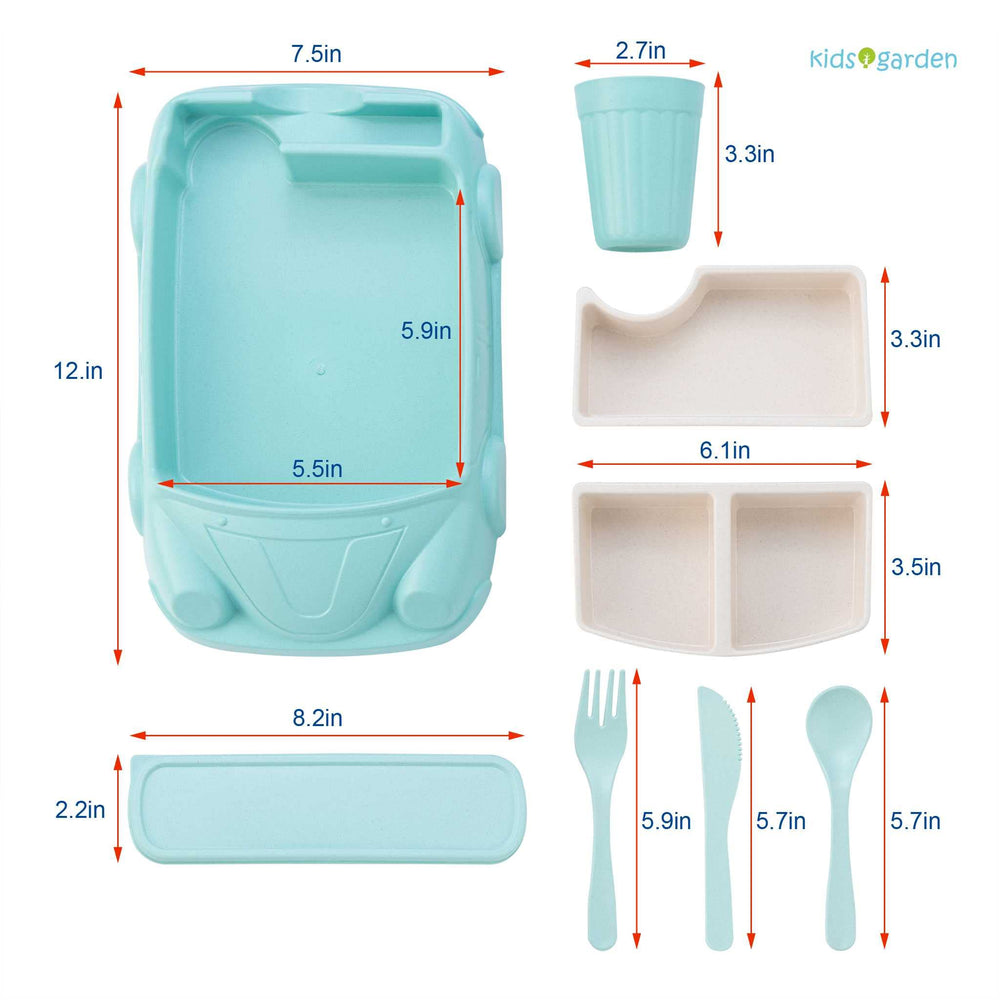 Kids Garden cutlery case keeps utensils tidy for travel.