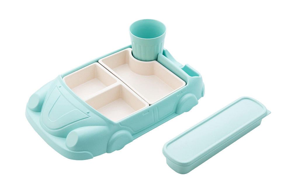 Kids Garden bamboo set supports quick reheats in the microwave.