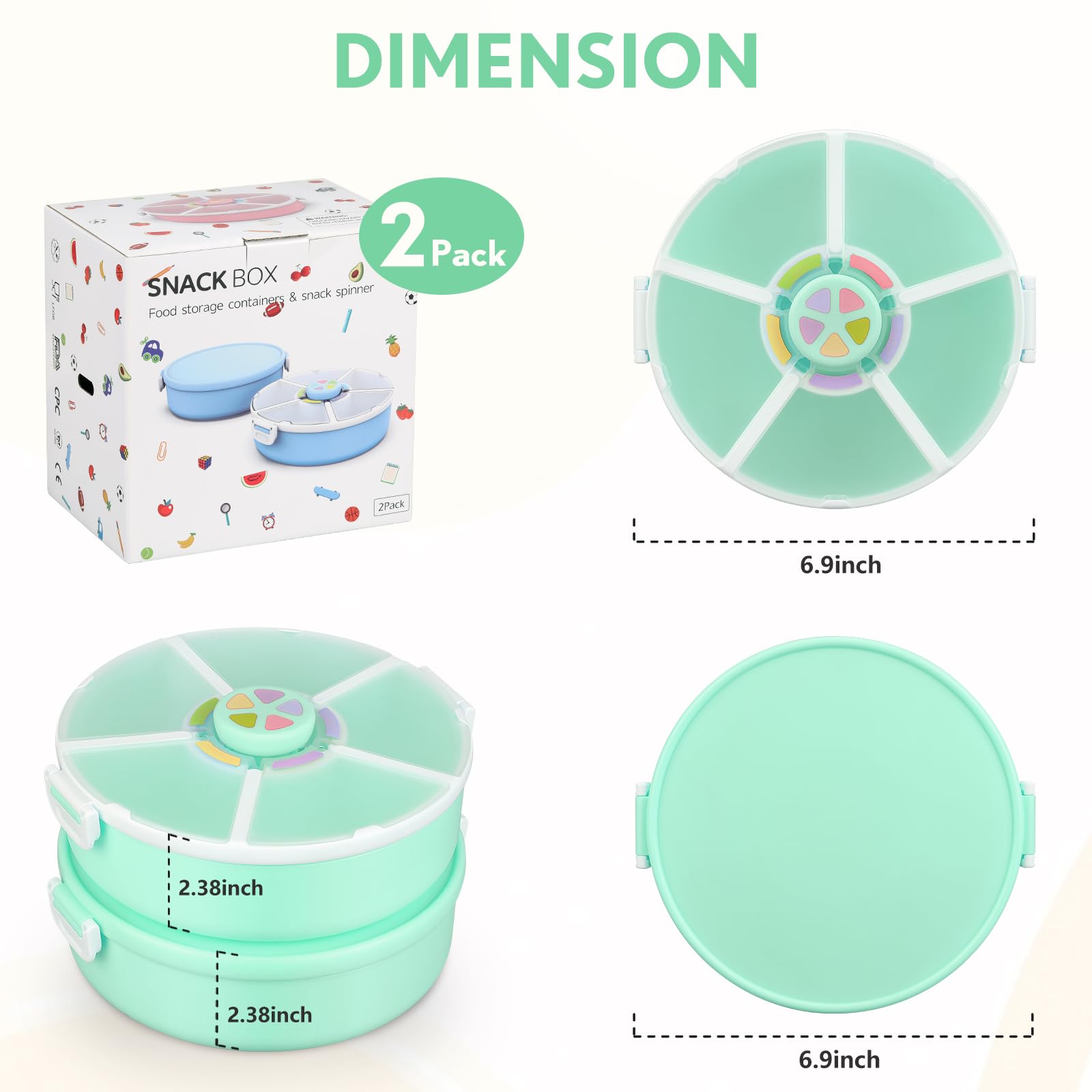 BPA PVC free Kids Original Snack Spinner for safe snacks.