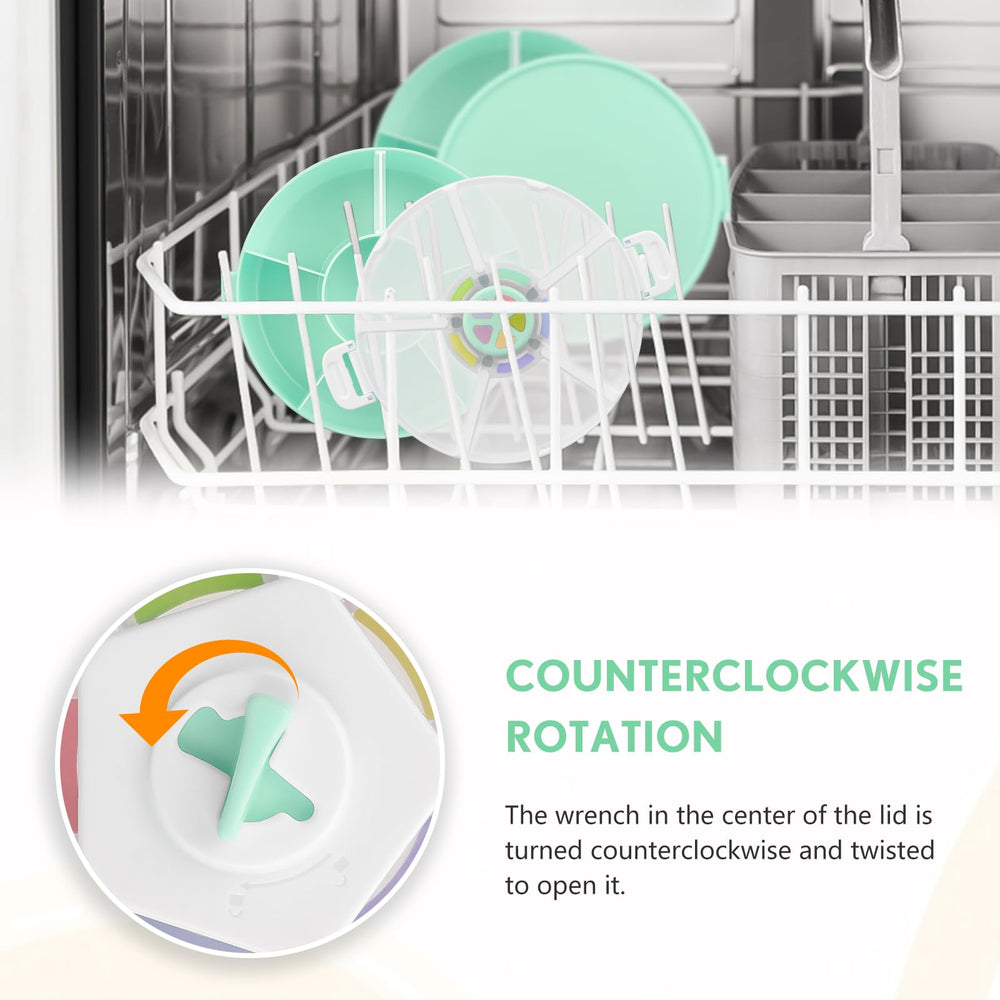 Green 2Pack Kids Original Snack Spinner for school lunches.