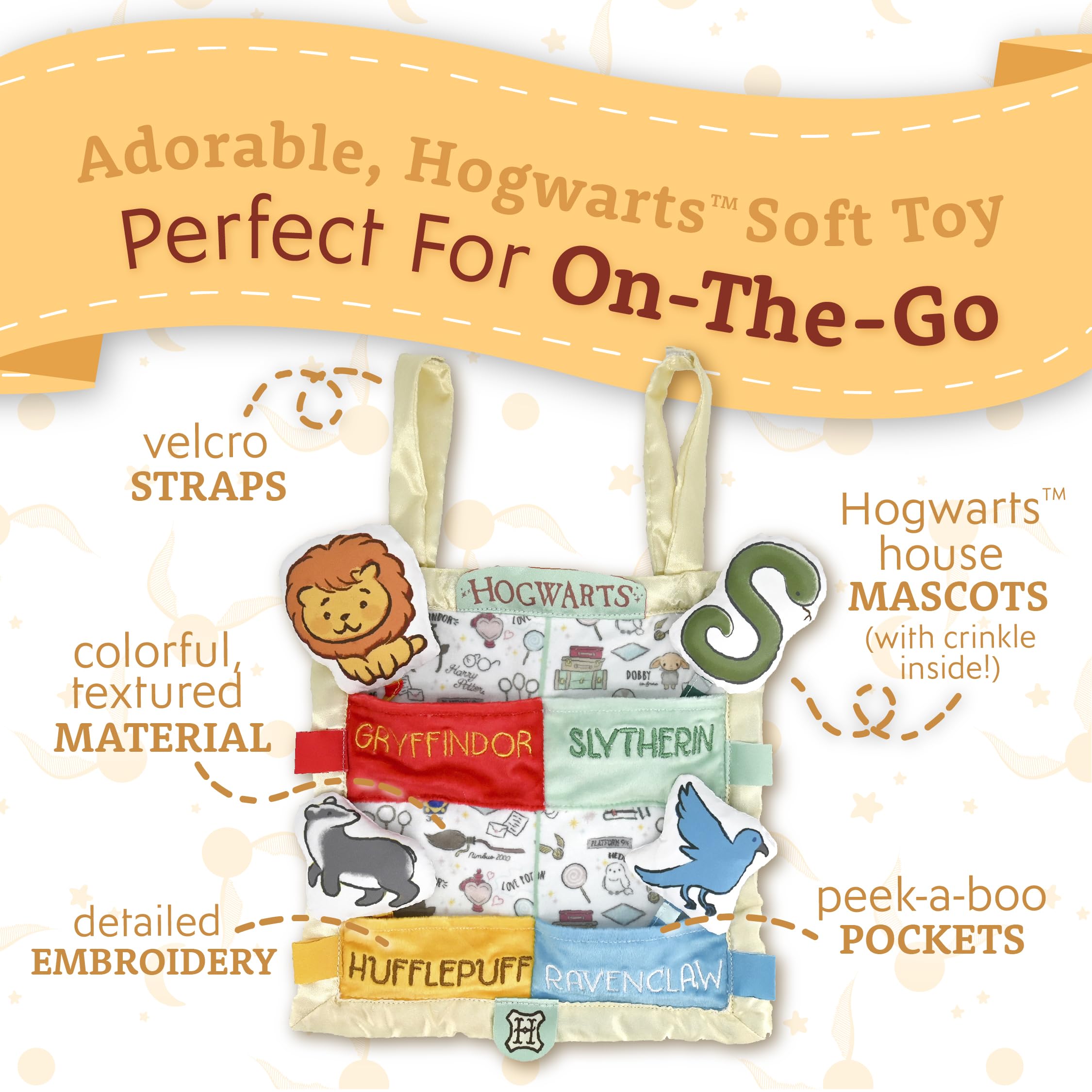 Kids Preferred Hogwarts blanket textured fabrics support sensory discovery.