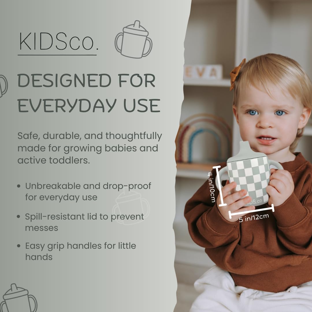 KIDSco open-training-cup mode supports independent drinking for toddlers.