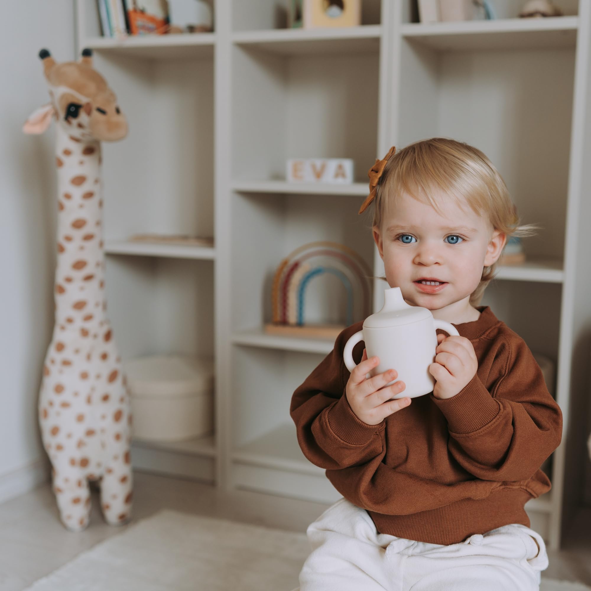 KIDSco silicone sippy cup is dishwasher-safe for quick cleanup