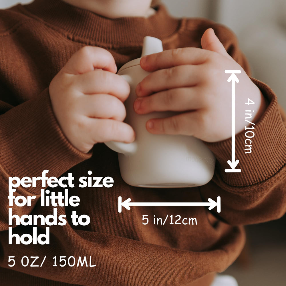 KIDSco sippy cup with soft spout offers gentle sipping for teething toddlers