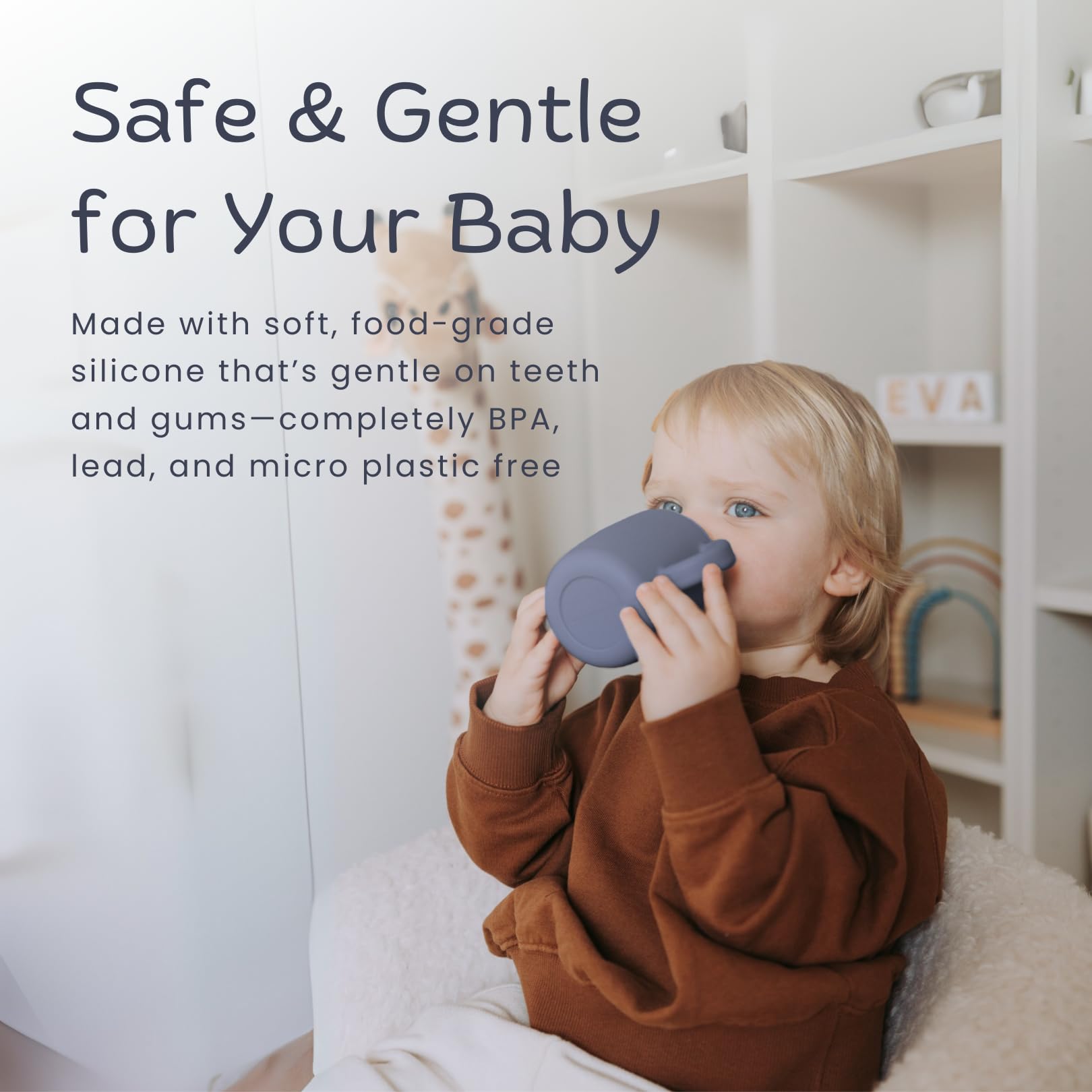 Kidsco leak-resistant lids help prevent spills in bags and car seats.