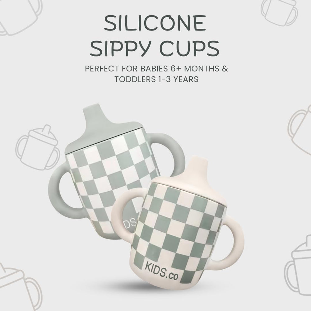 KIDSco cups feature double handles for secure, easy grip.