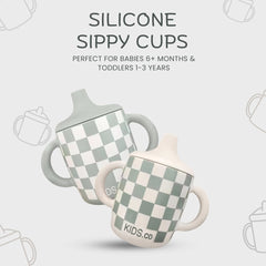 KIDSco cups feature double handles for secure, easy grip.