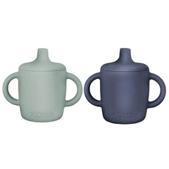 KIDSco silicone sippy cups with soft spout for beginner sippers